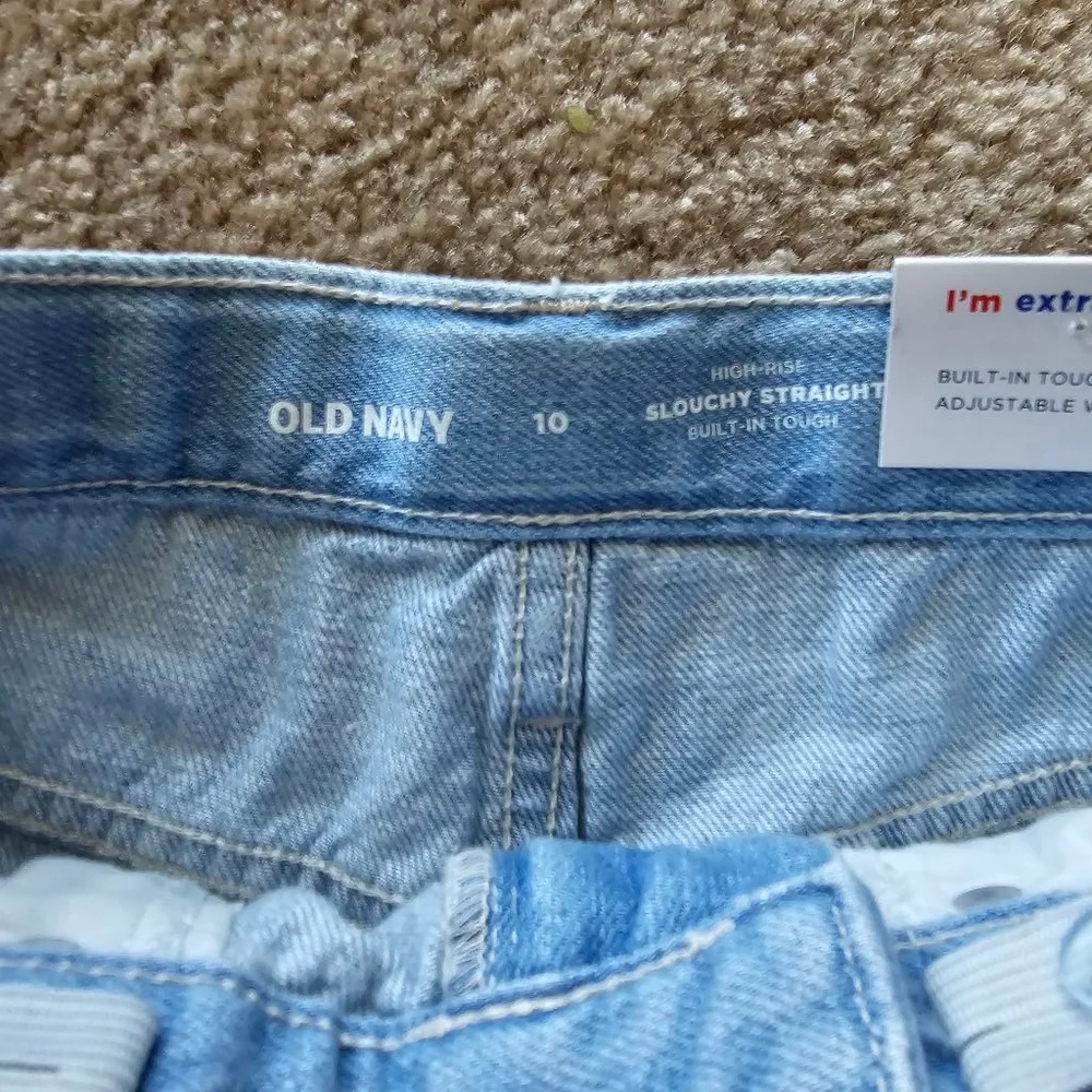 Old Navy Girls Light Blue Slouchy Straight High Rise Denim Shorts Size 10